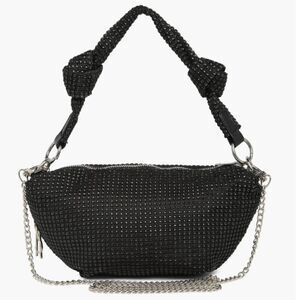 Steve Madden Chain Knot Rhinestone Shoulder/Crossbody Bag